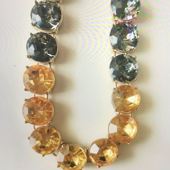 Loft Necklace, Rhinestones, Chunky, Gold Chain, Claw, L16.5, NWOT - Picture 5 of 6